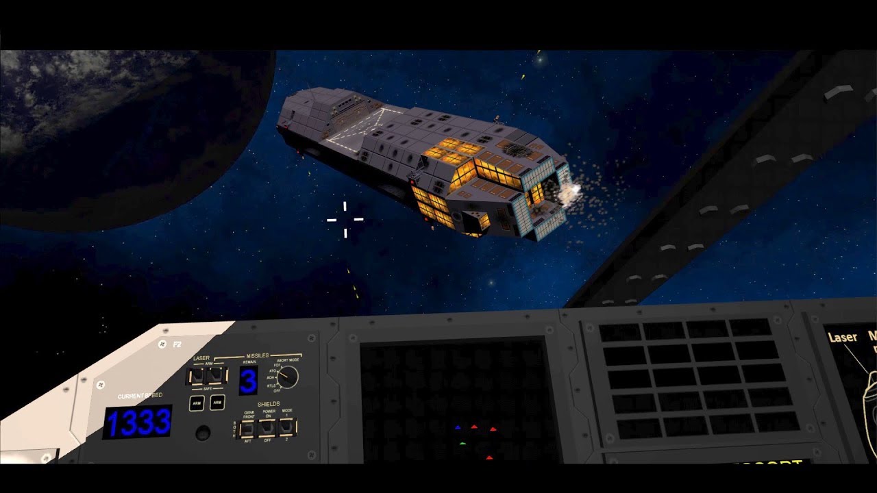 LineWars VR Demonstration of Cruiser Damage States