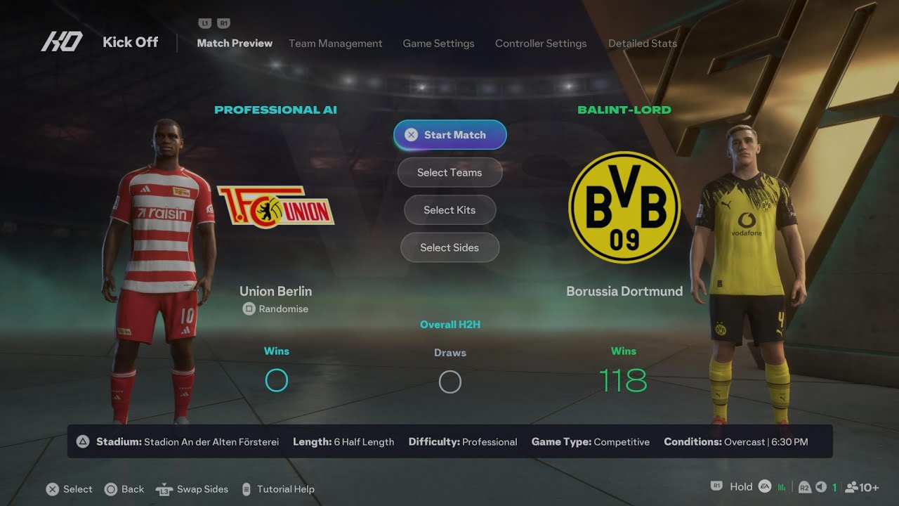 EA SPORTS FC 26 1.FC Union Berlin-Borussia Dortmund Bundesliga full match 25/26 PS5