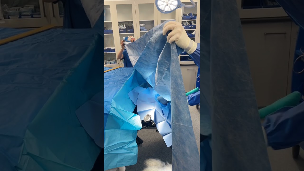Short story- how we drape a dog's leg for sterile surgery.