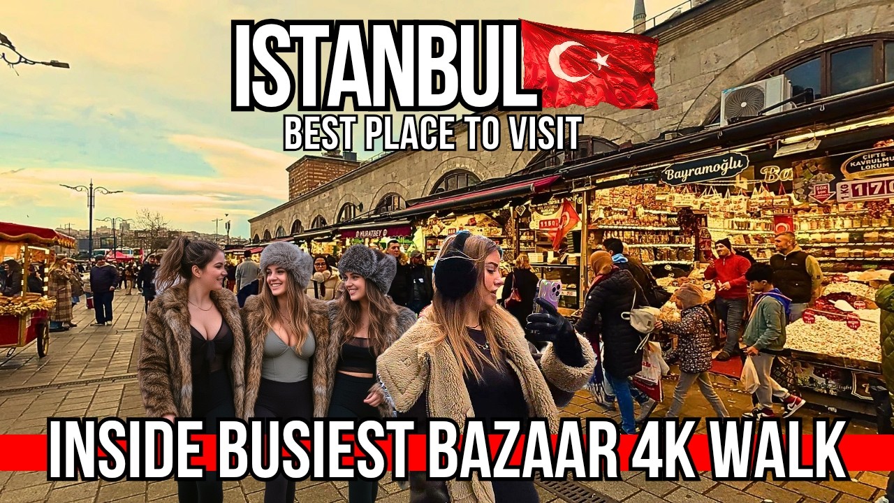 Inside Istanbul Busiest Bazaar 4K Walk: Sirkeci, Eminonu & Spice Market | Guide 2026