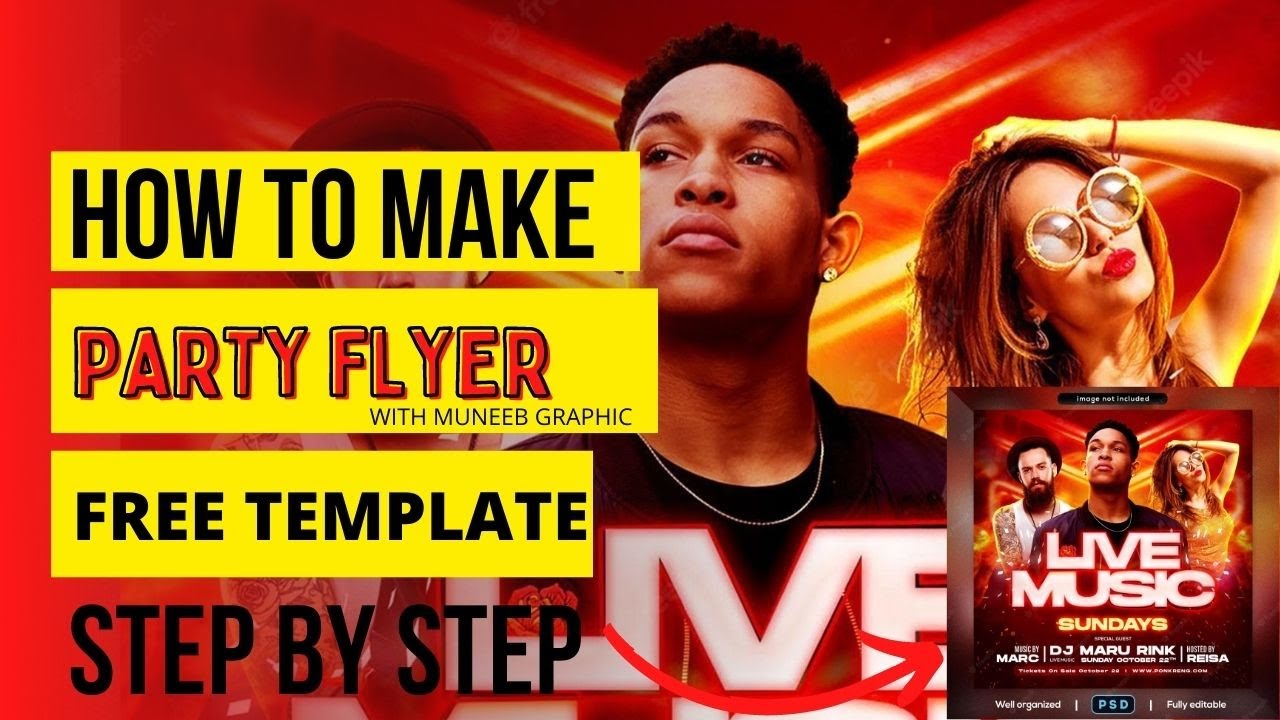 #mUNEEBGRAPHIC #freefiles #freedownloadMUSIC PARTY BANNER , FLYER, POSTER - FREE DOWNLOAD