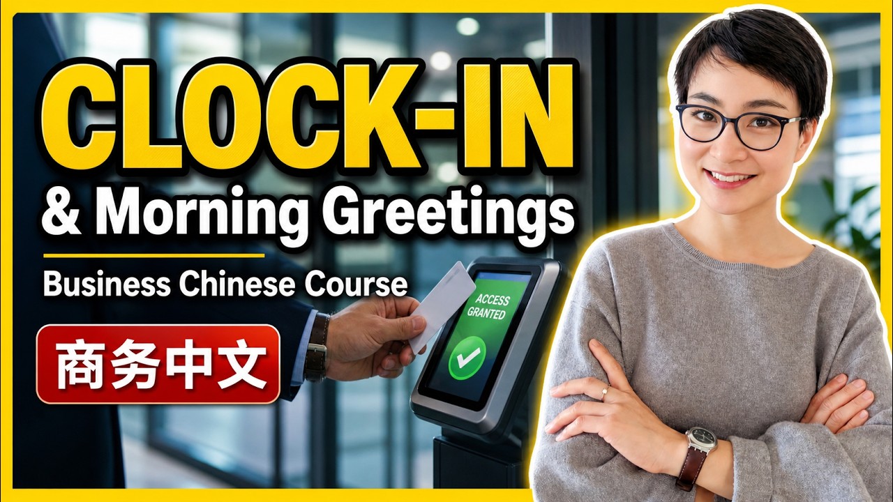 Business Chinese | Office Greetings & Clock In | 上班寒暄与补签打卡   | 商务中文   0819 公开课