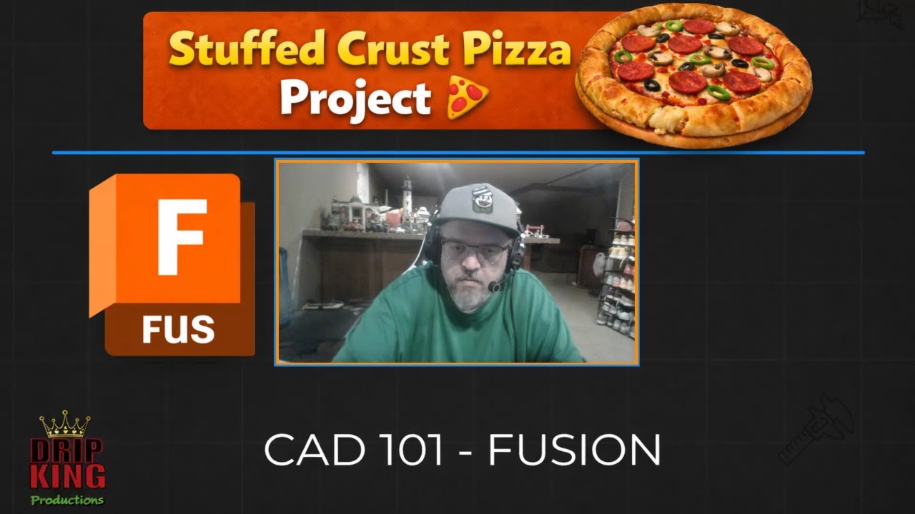 Проект Fusion 360 — Пицца с начинкой в ​​корочке | Эскиз, вращение, выдавливание и создание круго...