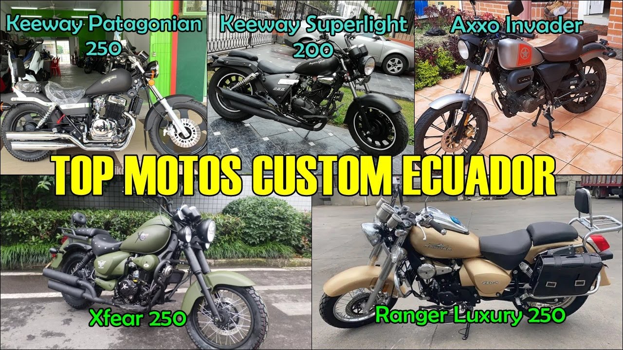 TOP MOTOS CUSTOM BARATAS ECUADOR || Ranger Luxury, Axxo Invader, Xfear Pandillera, Keeway Superlight