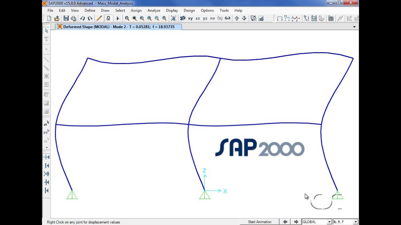 SAP2000 - 04 Mass and Modal Analysis: Watch & Learn