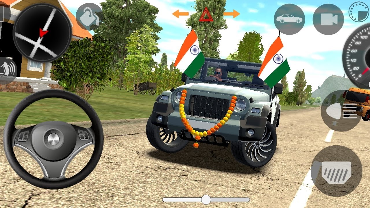 Modified Mahindra Thar 😈 (gadi wala game) || Indian cars simulator || #UPCOMINGGAMER 
