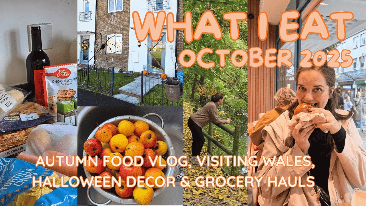 What I Ate This Month UK: Trip, Flu & Simple Meals | October 2025 Autumn Vlog