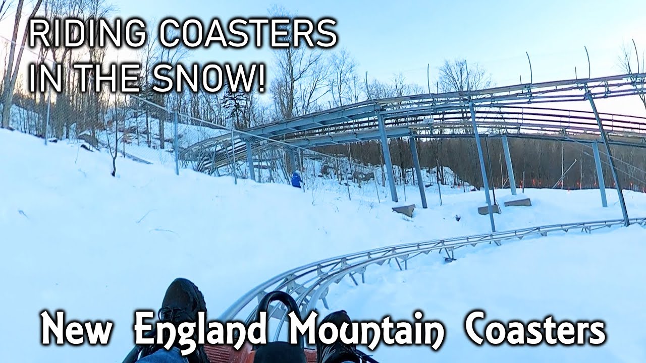 Riding Coasters in the Snow - New England Mountain Coasters - So Mini Parks 3