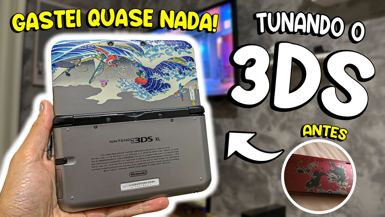 TRANSFORMANDO meu Nintendo 3DS XL por MUITO POUCO!