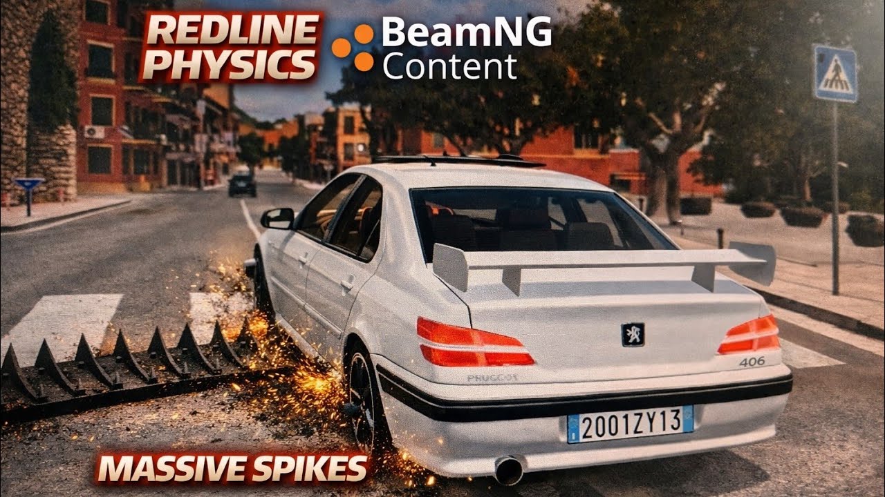 Cars vs Massive Spikes Test #5 | BeamNG.Drive