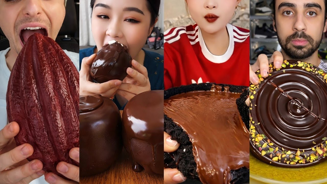 ASMR EATING CAKE AND ICE CREAM | BIG BITES | CHOCOLATE CAKE 