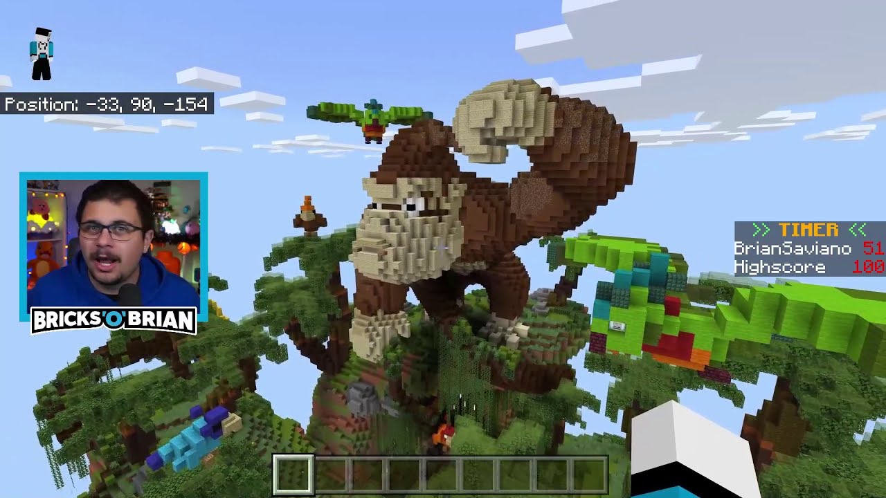 Dodging Crazy Carts! - Minecraft Map Showcase with Bricks 'O' Brian