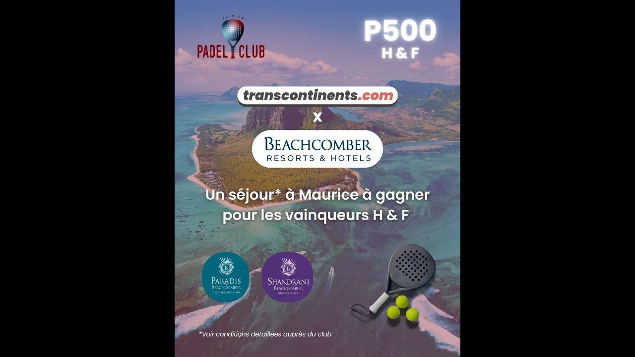 P500 Réunion Padel Club - Janvier 2025 - 1/4 de finale - Drieux/Perez vs Grenier/Roche