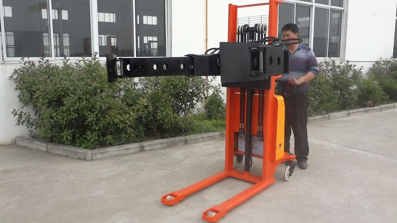 semi electric paper roll rotating and lifting machine半电动电翻转纸筒夹抱车