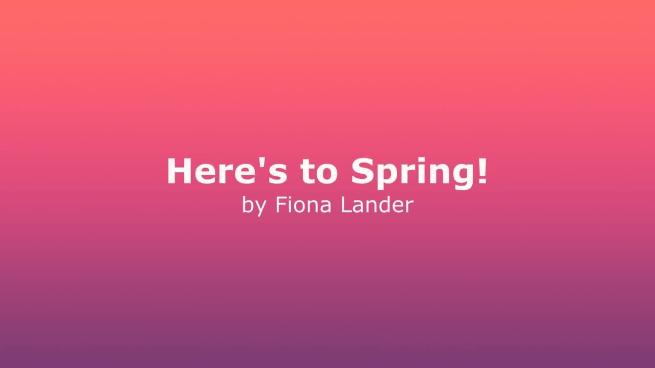 Here's to Spring! (sampler) by Fiona Lander