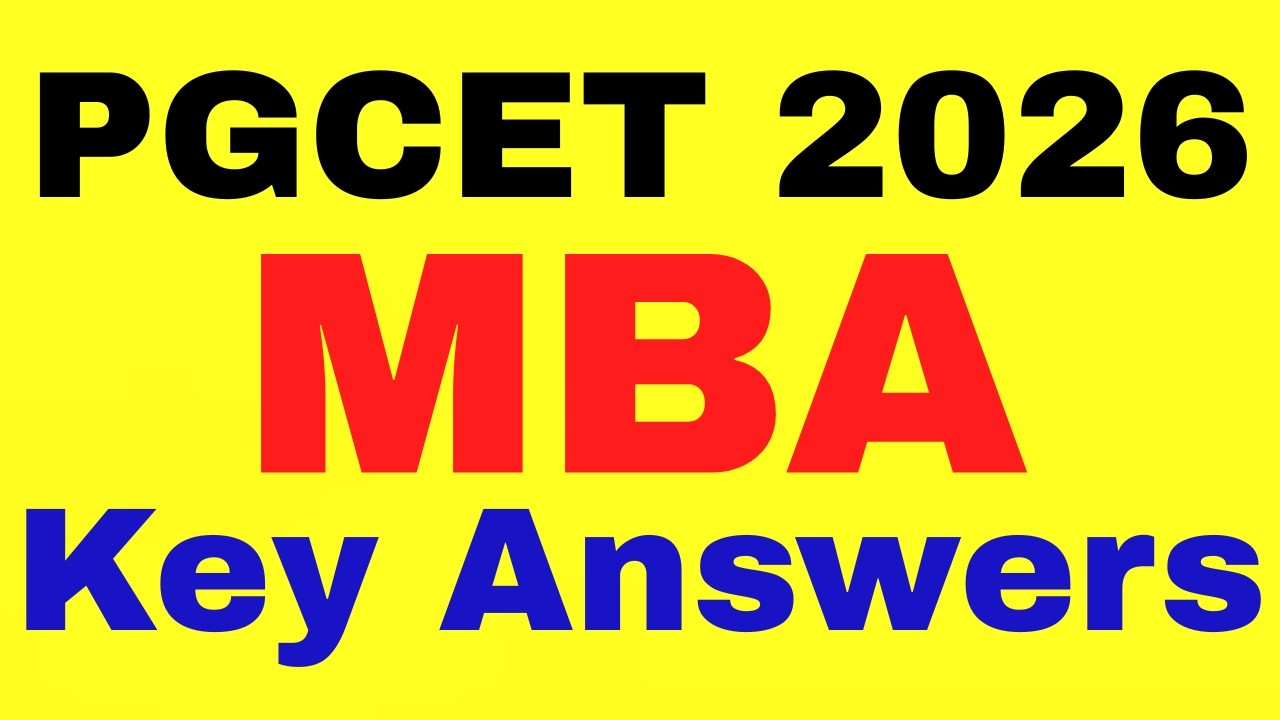 PGCET MBA answer Key 2026 | Complete solutions | PGCET Answer Keys |  MBA MBA KEY ANSWER #pgcet2026