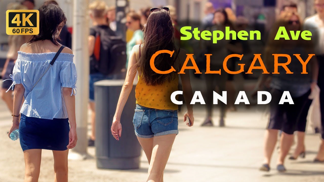 Canada | Calgary | 4k| Walking Tour | Stephen Ave