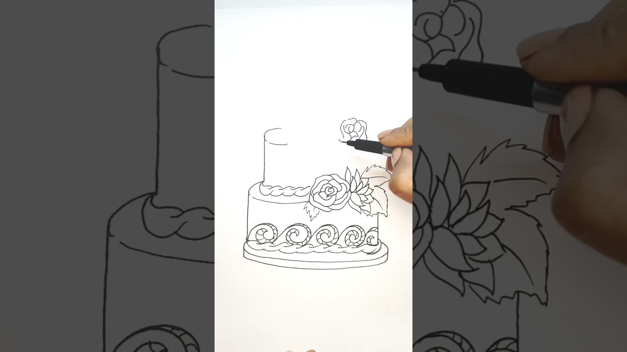 DECORATIVE! CAKE DRAWING 🎂 