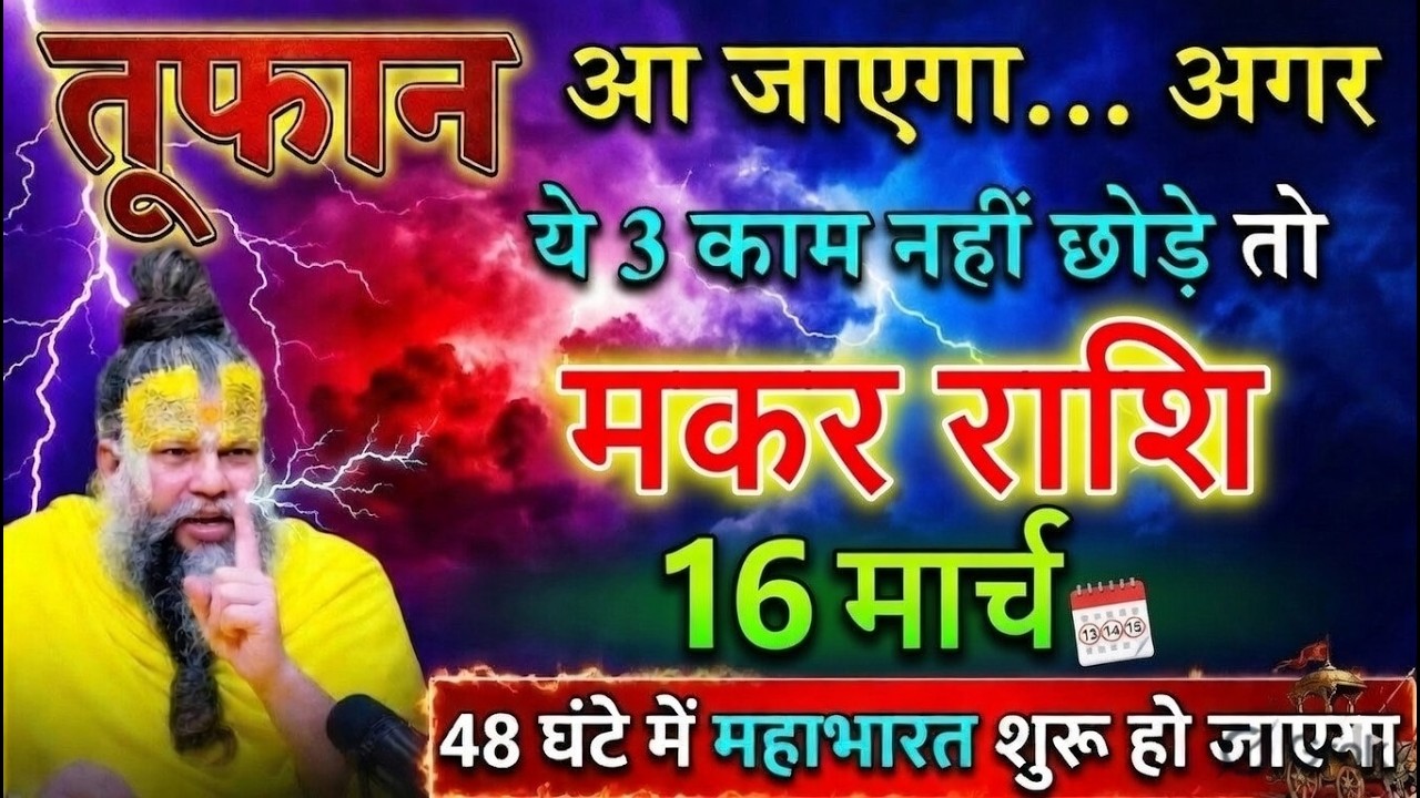 मकर राशि ⚠️ 13,14,15 मार्च धरती थर-थर कांपेगी! 3 भयंकर घटनाएं होने वाली हैं” @makarbharti1141