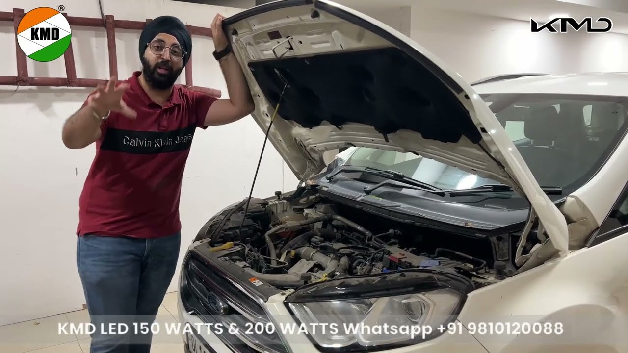 KMD Ford EcoSport 150 Watts LED Headlights Installation || KMD 200 and 150 Watts Led Headlights ||