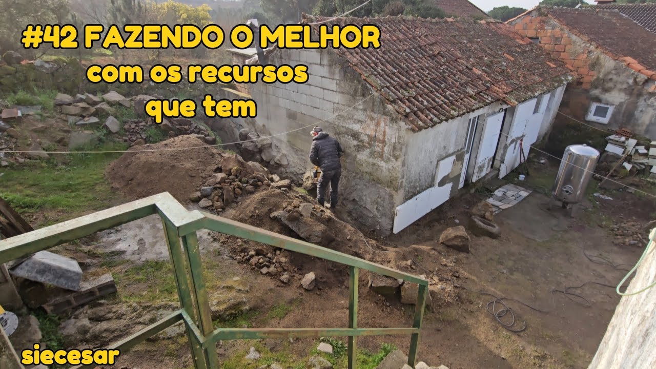 #42 DESATERRAR AS LATERAIS PARA SEGUIRMOS COM O ISOLAMENTO E DESFAZER O TELHADO VELHO 