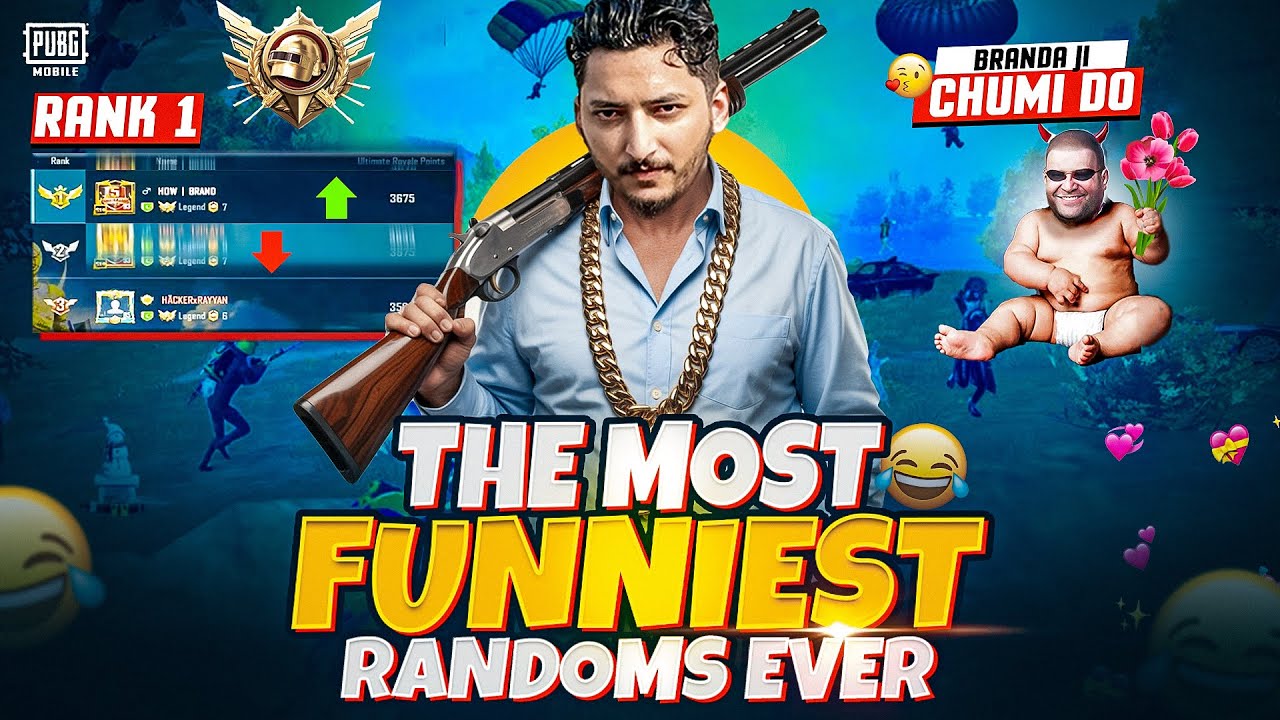 THE MOST FUNNIEST RANDOMS EVER😂 | KISS YOU BRANDA JI? | PUBG MOBILE | HOW BRAND
