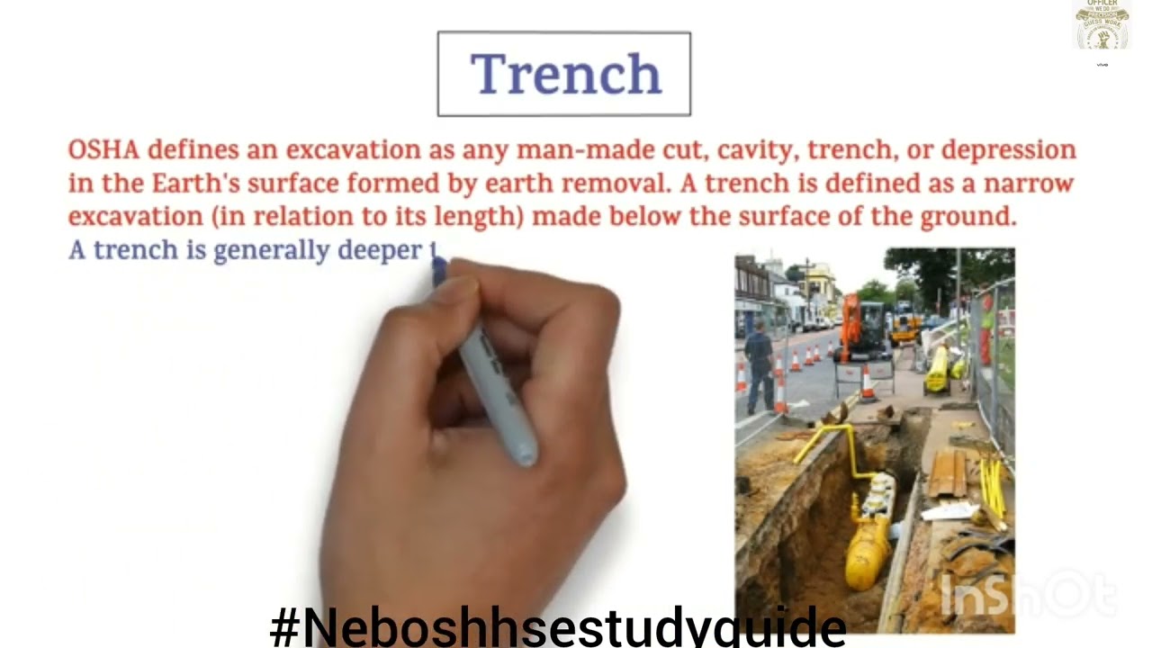 #excavation #trenching   #shoring  #benching #sloping #shielding  #hsestudyguide #safetymgmtstudy 