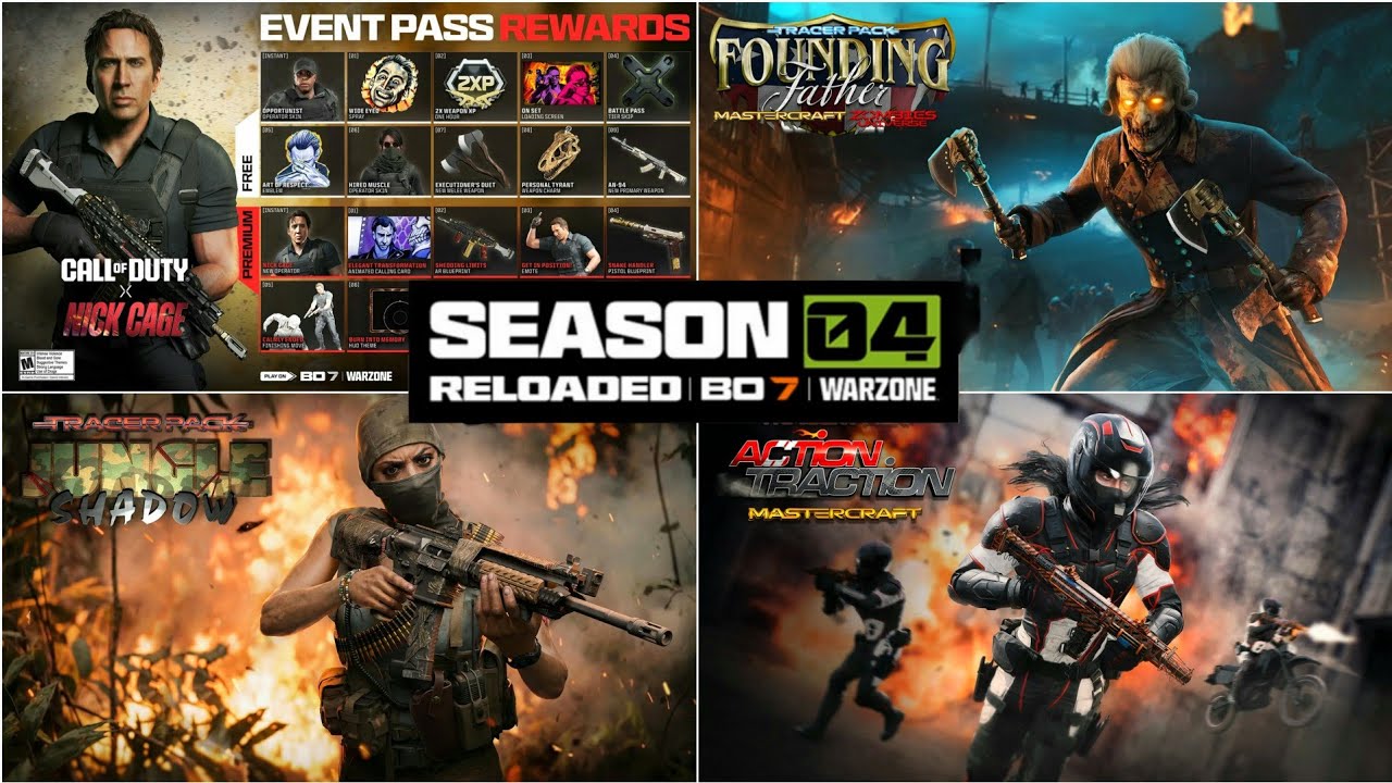 Black Ops 7 Nicolas Cage Event All Rewards And Upcoming Bundles Warzone  Season 4 Reloaded