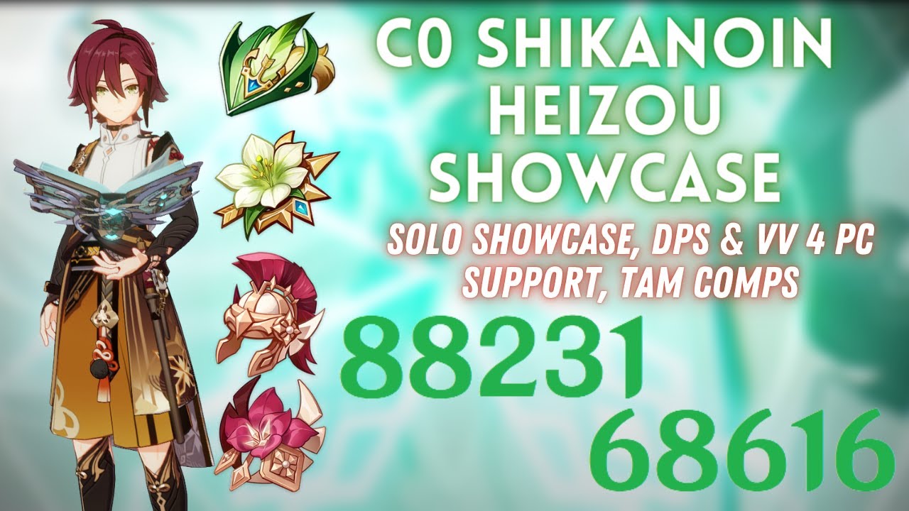 C0 Shikanoin Heizou Showcase | DPS/VV Support Solo Showcase, Team Comps, Nuke | Genshin Impact 2.8