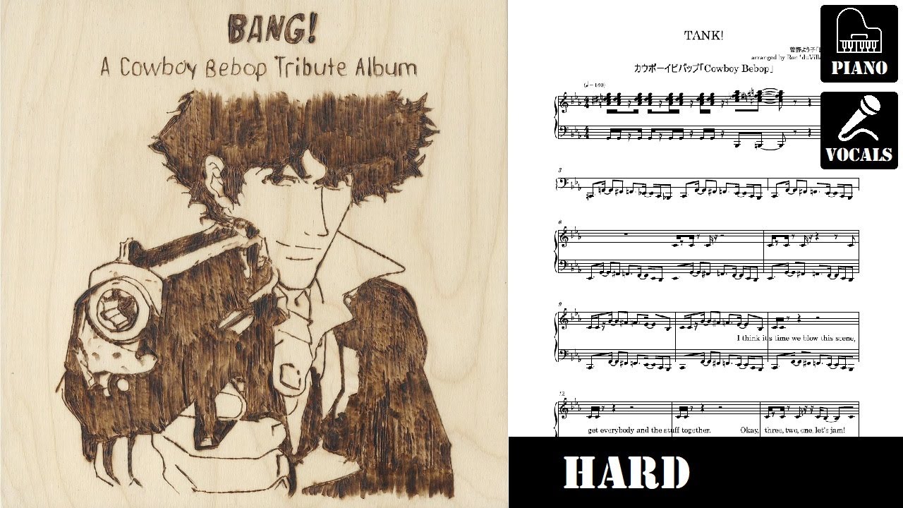 Cowboy Bebop「TANK!」piano cover ft. Spike Spiegel voice actor!【ft. Steve Blum】