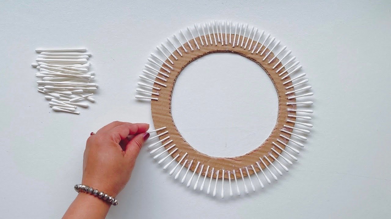 Beautiful Wall Hanging Craft Using Earbuds / Paper Flower Wall hanging / DIY Home Decoration idea