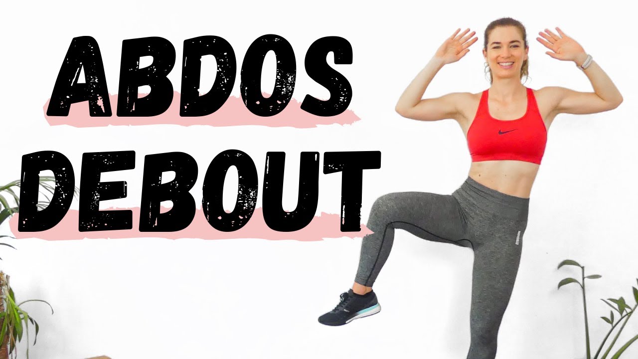 15min  Abdominaux  Debout - Muscler ses abdos en évitant leș douleurs de dos | sans matériel