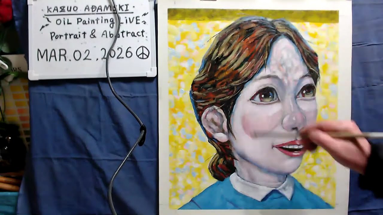 Oil painting  portrait day 5  END op1645-5  [LIVE]--  