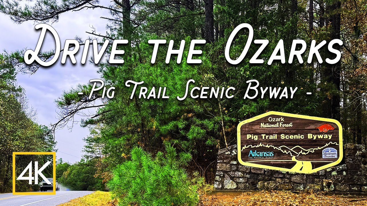 4K Fall Drive on Pig Trail Scenic Byway in Arkansas | Best Rides