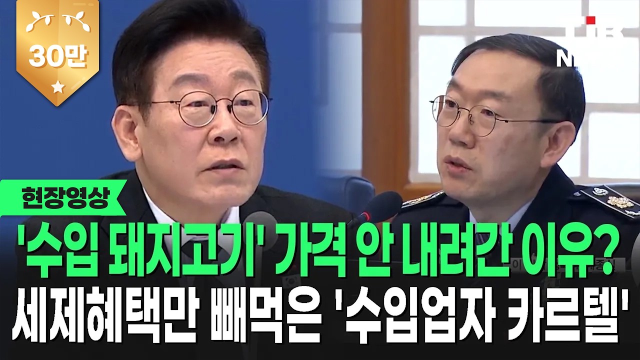 세금 투입해도 '수입 돼지고기' 가격 안 내려간 이유? '수입업자 카르텔' 보고에 대통령 극대노｜ TJB 대전·세종·충남뉴스