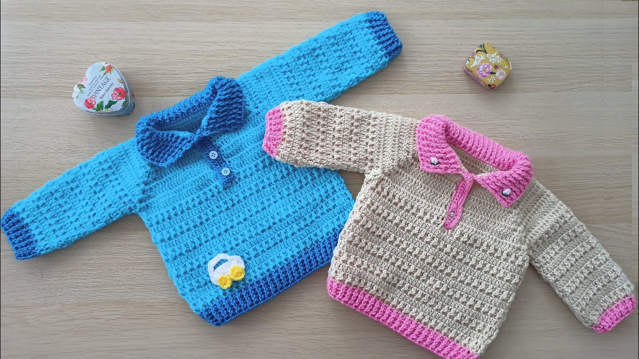 No te lo pierdas: pulóver en crochet o ganchillo para bebés, niñas, niños