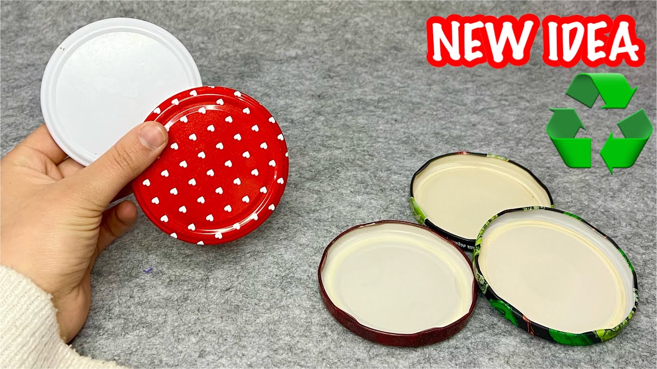 Две экономичные и великолепные идеи с крышками для банок! Перерабатывать !