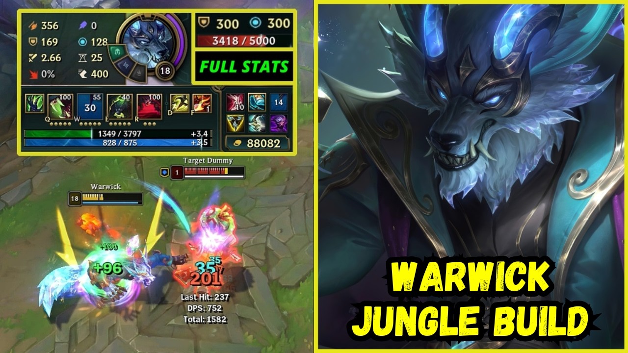 Warwick Jungle Tank AD On Hit HP Build - Patch 26.11 - League of Legends
