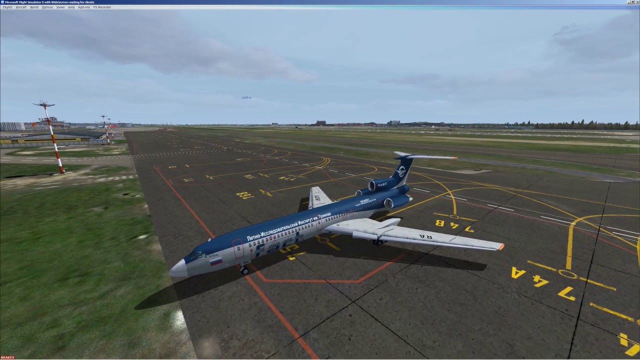 FSX | Полет по НВУ | NavCalc | Ту 154 | UUEE-UWGG