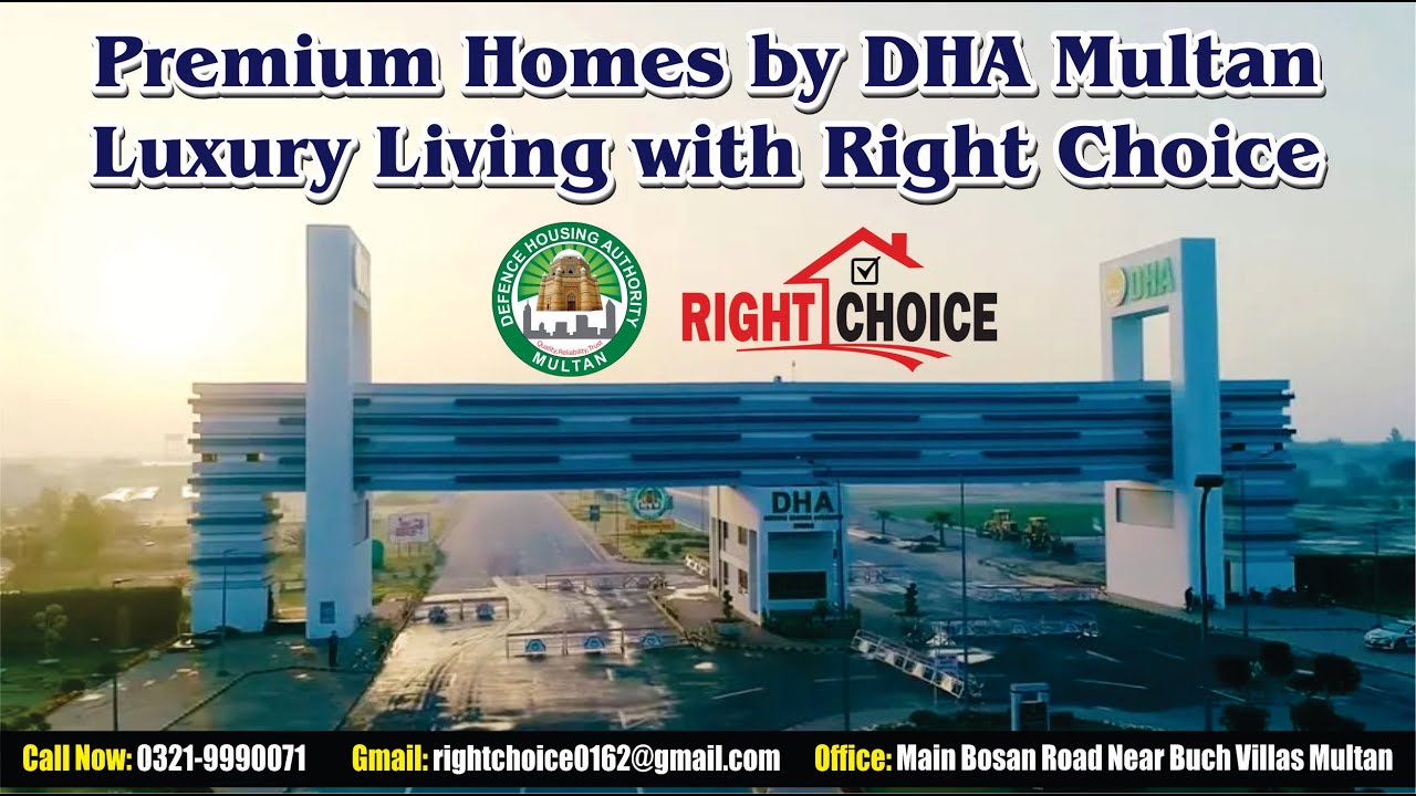 Premium Homes by DHA Multan | Luxury Living with Right Choice Real Estate & Builders