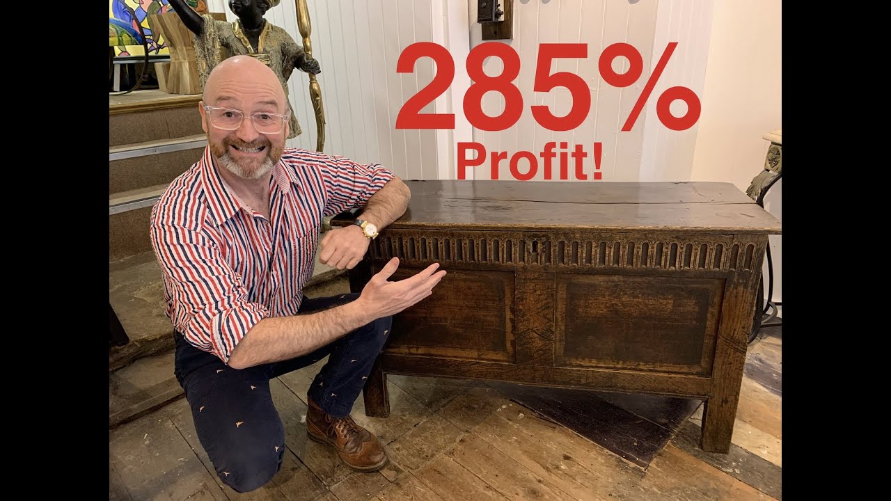 Selling Antiques For Profit - 300 year old chest bought in auction. Now it’s time to make money!
