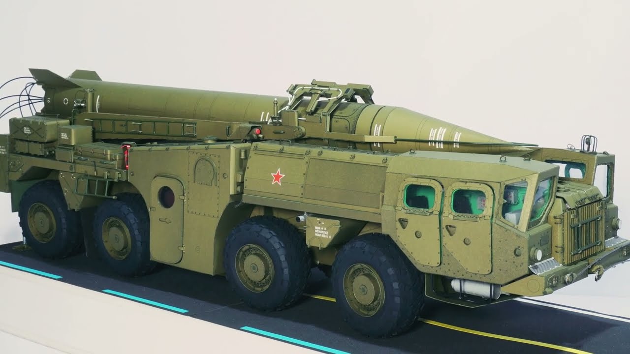 【MODELIK】papercraft 纸模型 SS-1C Scud B + MAZ-543（1/25）飞毛腿导弹发射车制作过程#09