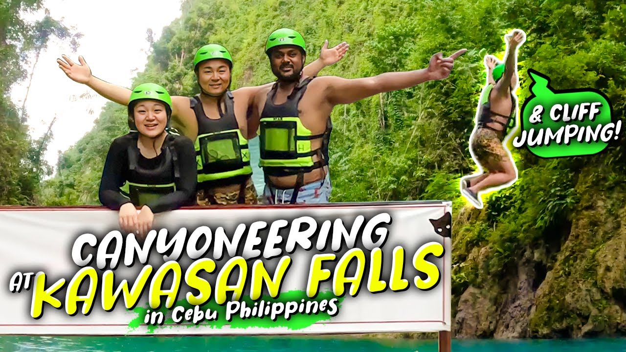 Cliff Jumping & Canyoneering at Kawasan Falls in Cebu, Philippines! // FULL TRAVEL VLOG 2023