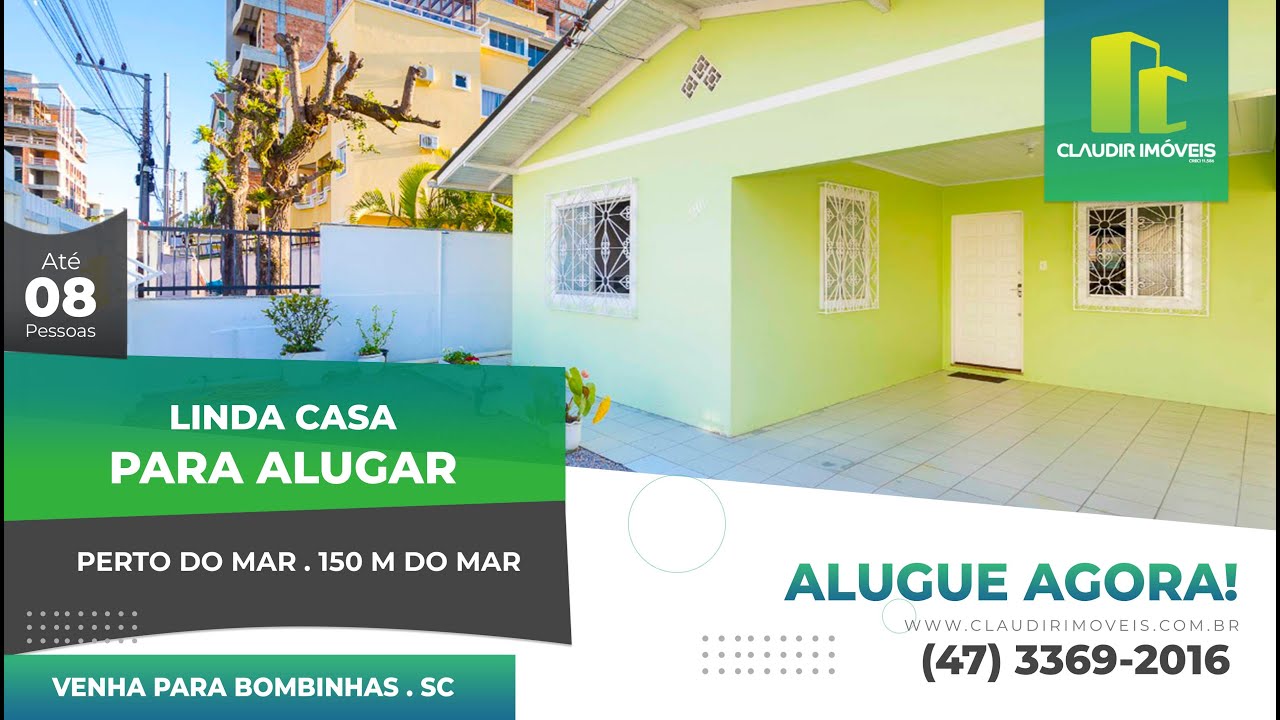 Casa Perto do Mar para Alugar Bombinhas . SC