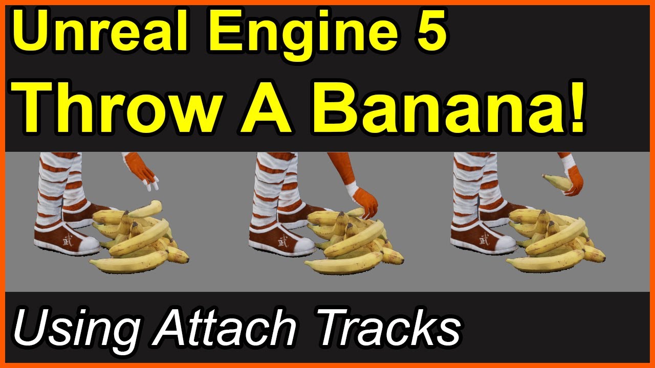 Use Attach Tracks to pick up and throw a banana in Sequencer. #UE5 #UnrealEngine #Animation