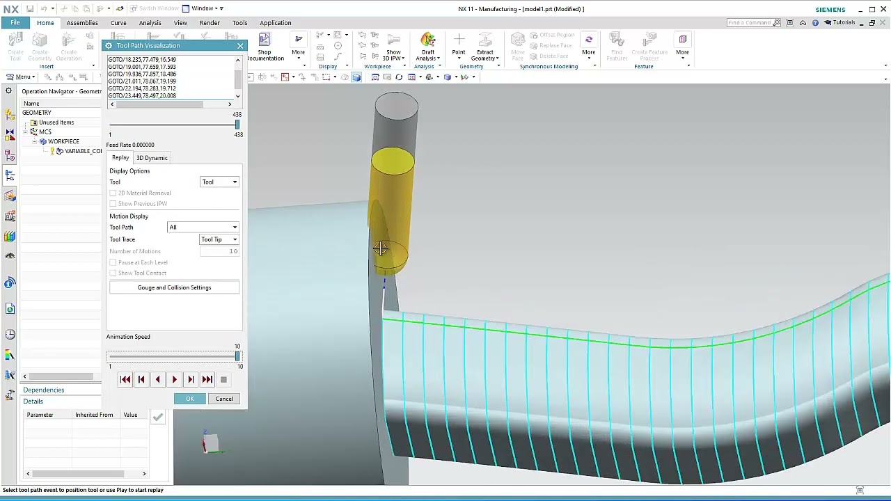 NX CAM Lecture 13, 5 AXIS Variable Contour Operation