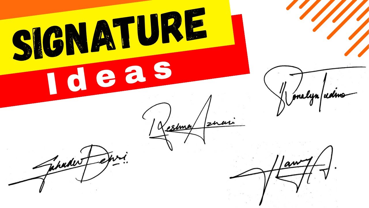 ✅ Signature ideas | A to Z Signature style | signature style of my name
