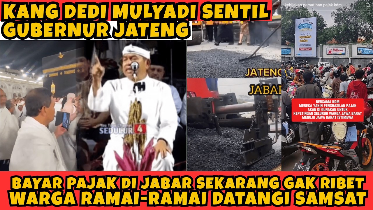 KANG DEDI MULYADI SENTIL GUBERNUR JAWA TENGAH❗KDM BERI KEMUDAHAN WARGA JABAR UNTUK MEMBAYAR PAJAK