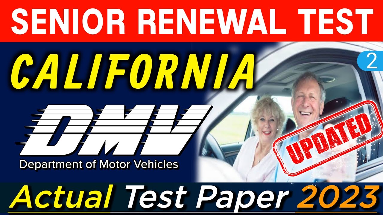DMV Senior Renewal Test California | DMV Written Test 2023 California | #californiadmvtest Real test