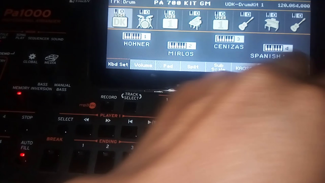 Editar ritmos en Korg pa1000